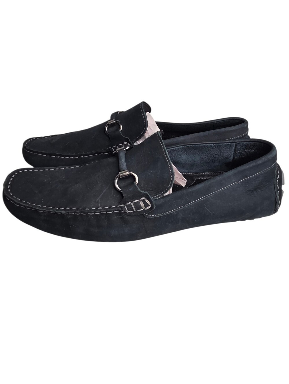 Nordstrom Rack Mens Suede Slide On Driving Loafers Black Size 12 Medium
